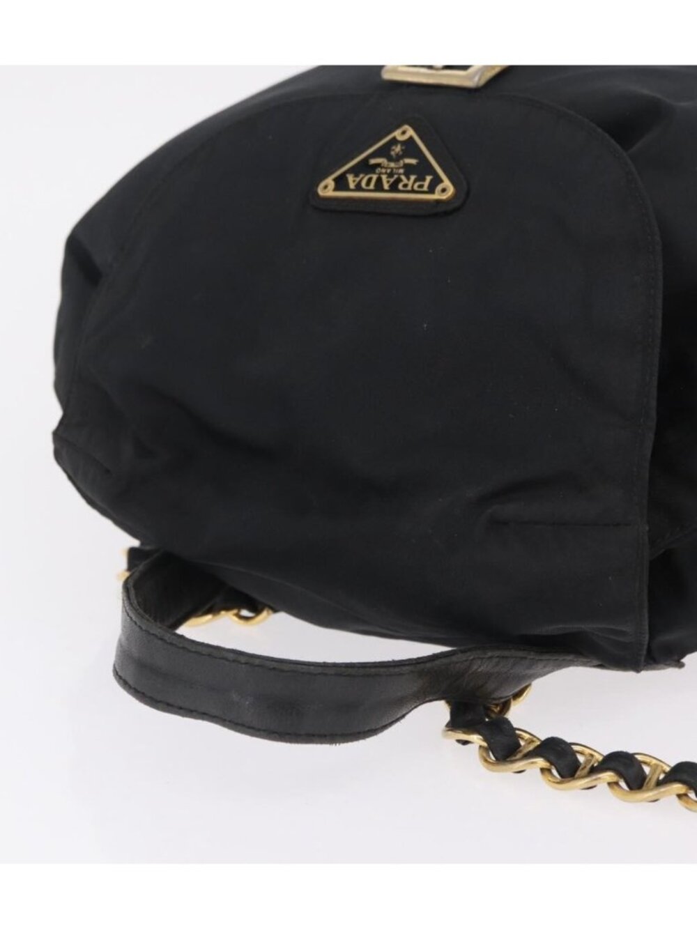 PRADA Backpack Nylon Black Gold - Picture 6 of 16